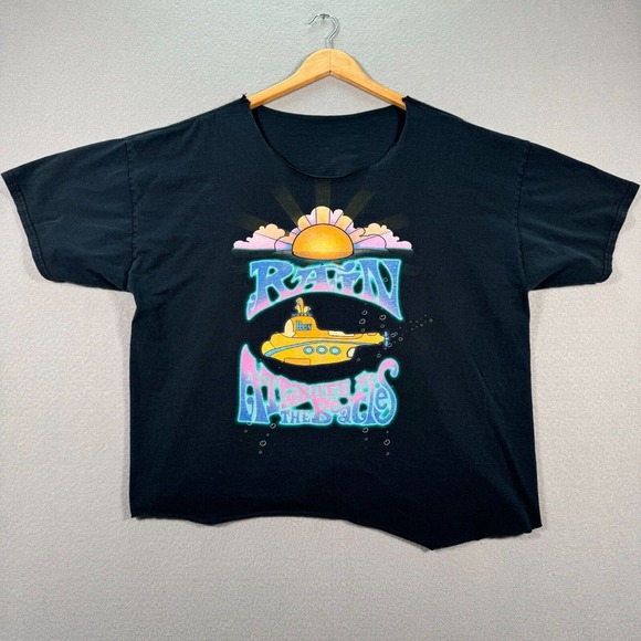 Rain Attribute The Beatles Shirt Adult Unisex 2XL‎ Black Band Music Graphic Tees - Picture 1 of 8
